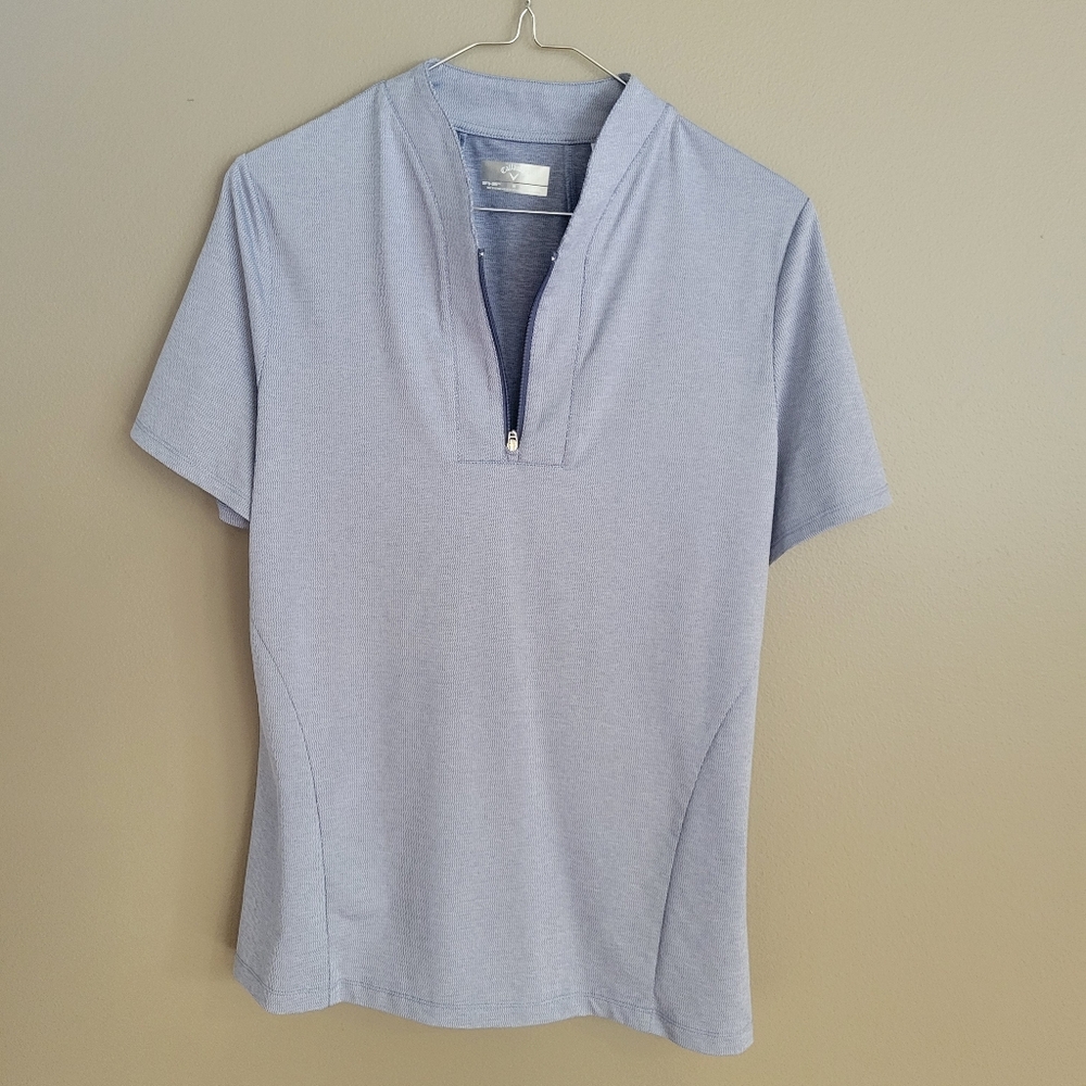 Callaway Golf Women's Light Gray Short Sleeve Top Medium